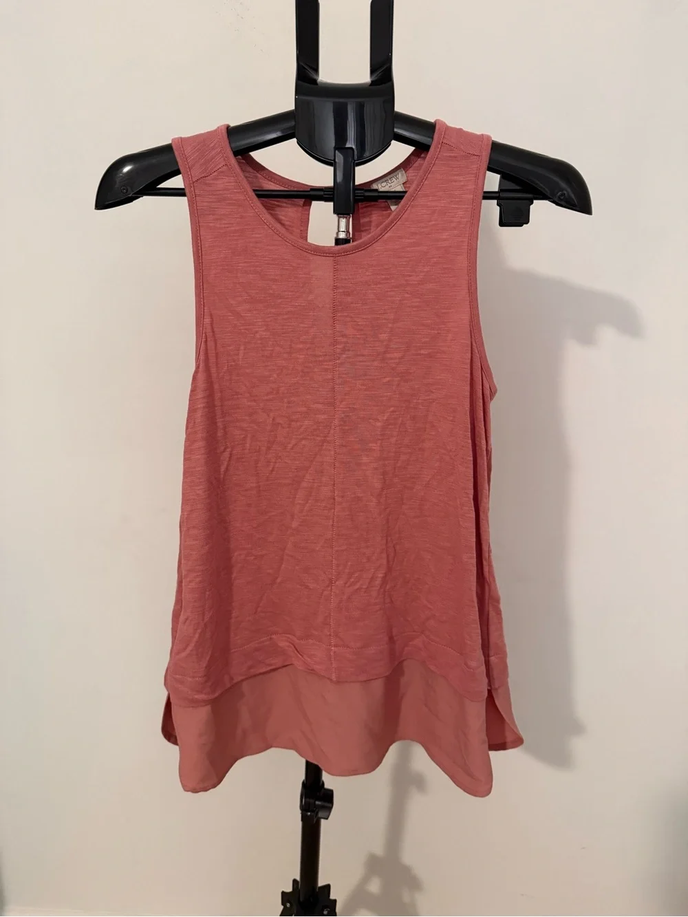 J. Crew Women's Sleeveless Layered Tank Top - Dusty Rose
